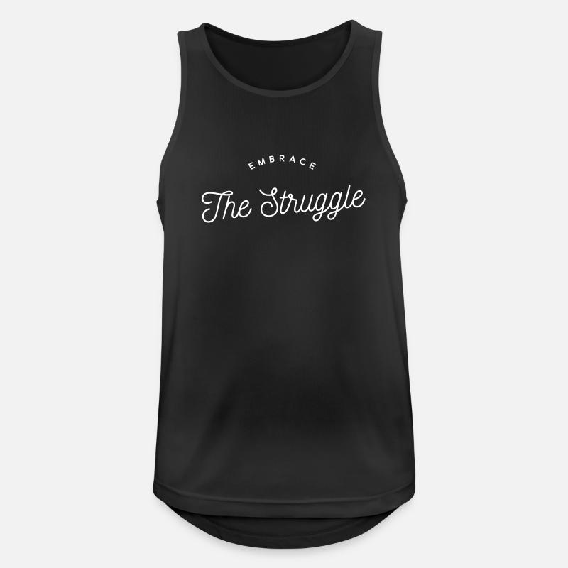 Umarme den Kampf – Motivation Retro White - Männer Tank Top atmungsaktiv - Schwarz