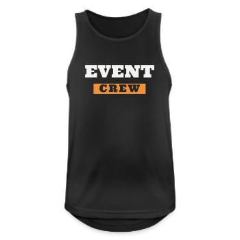 Event Crew Staff Team Event Helper Folder - Men's Breathable Tank Top - black - Front - Nick (188cm)