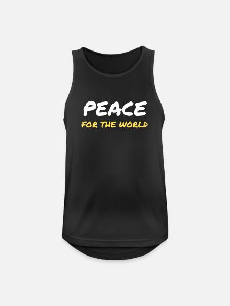 Frieden für die Welt - Männer Tank Top atmungsaktiv - Schwarz