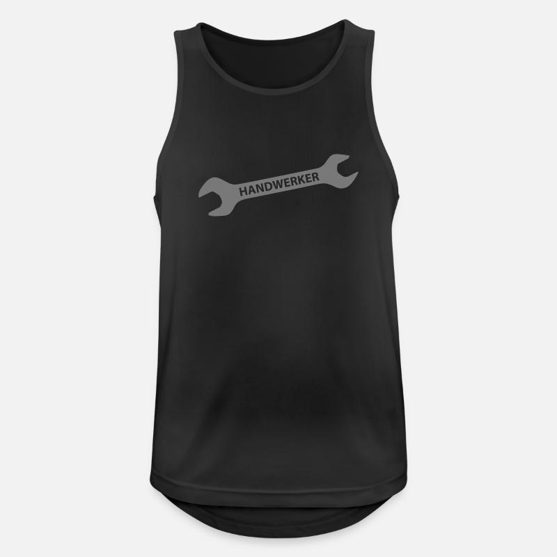 Handwerker - Männer Tank Top atmungsaktiv - Schwarz