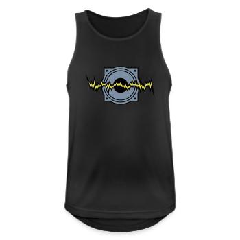 woofer bass techno beat box hip hop music sound - Men's Breathable Tank Top - black - Front - Nick (188cm)