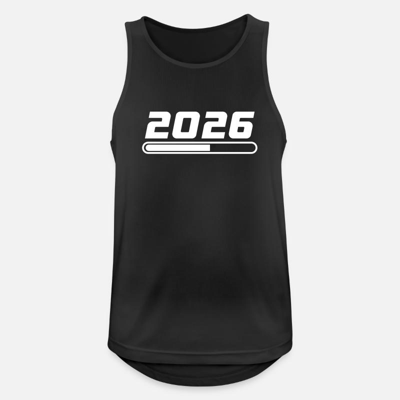 2026 - Männer Tank Top atmungsaktiv - Schwarz