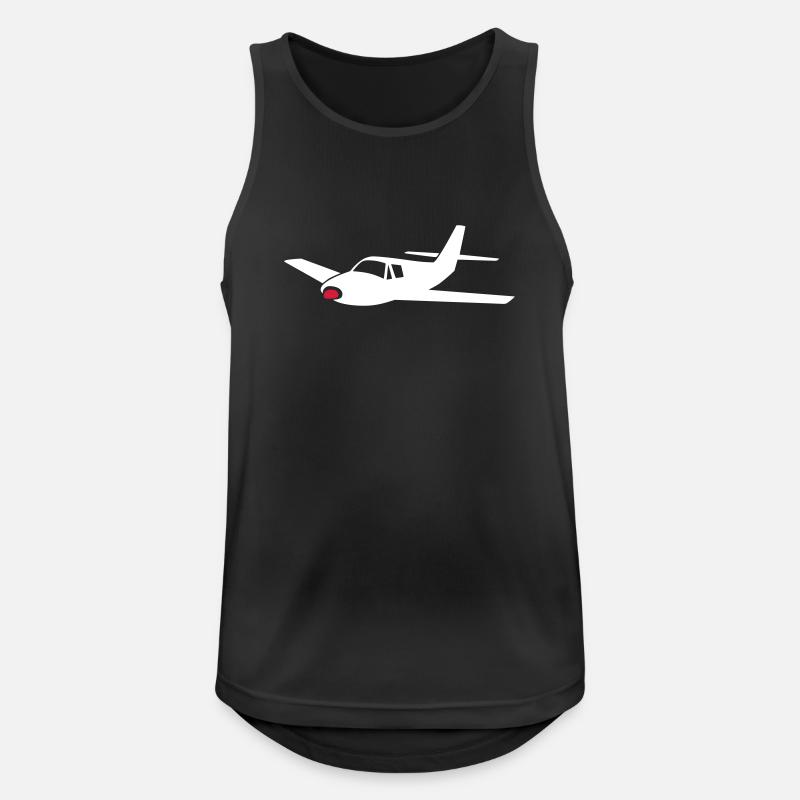small aircraft (colors can be customized!) - Men's Breathable Tank Top - black