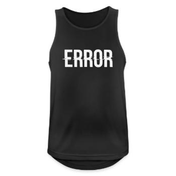 Error Error Message with Glitch Lettering - Men's Breathable Tank Top - black - Front - Nick (188cm)
