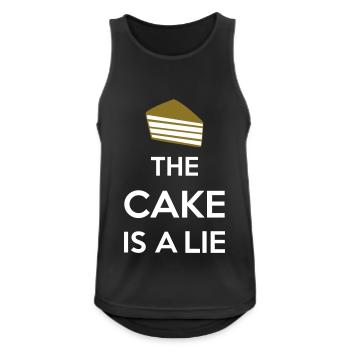The Cake Is A Lie - Débardeur respirant Homme - noir - Devant - Nick (188cm)