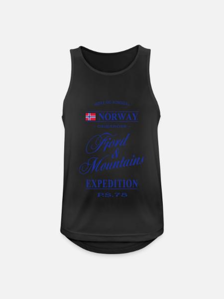 Norway - Fjord & Mountains - Men's Breathable Tank Top - black