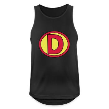 Super, Superheld, Superheldin, Hero, D - Männer Tank Top atmungsaktiv - Schwarz - Vorne - Nick (188cm)