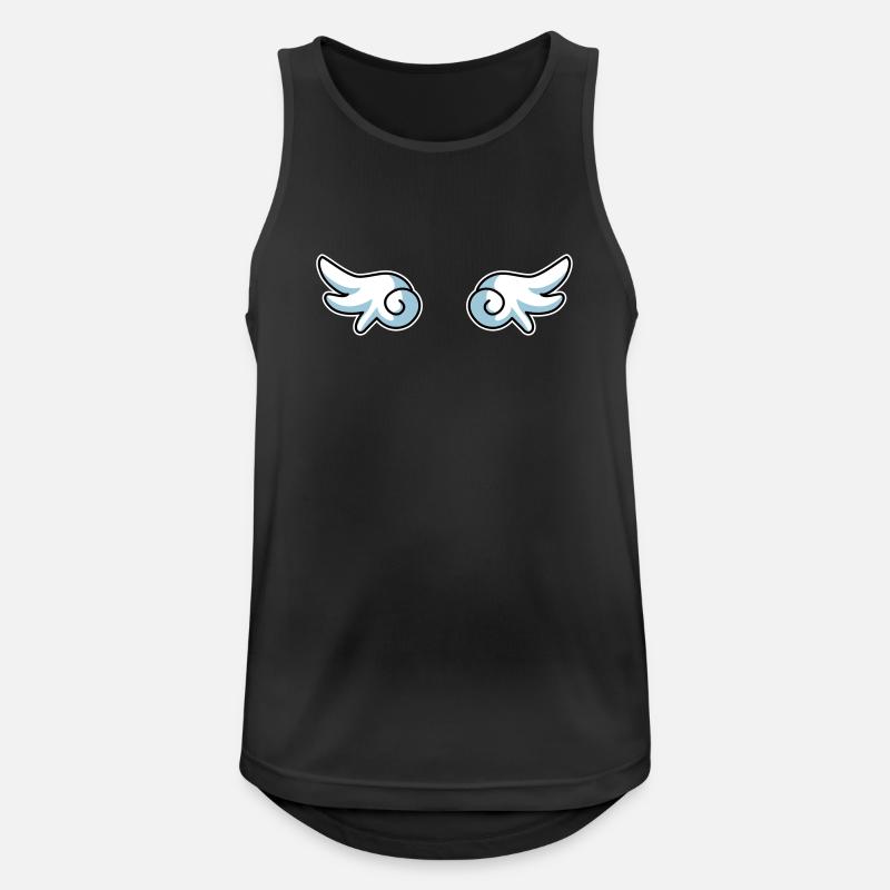 Engelflügel - Männer Tank Top atmungsaktiv - Schwarz