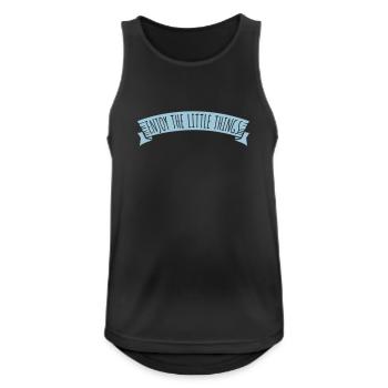 Enjoy The Little Things Gratitude Mindfulness - Men's Breathable Tank Top - black - Front - Nick (188cm)
