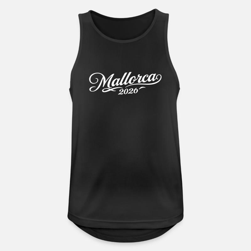 Mallorca 2026 - Männer Tank Top atmungsaktiv - Schwarz