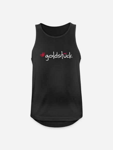 #goldstück - Männer Tank Top atmungsaktiv - Schwarz