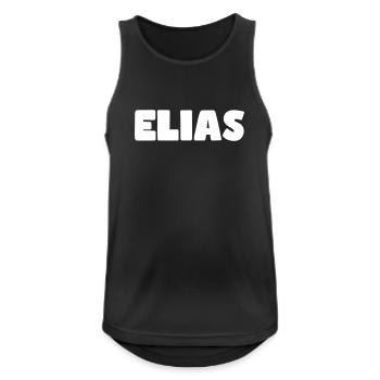 Elias Name - Männer Tank Top atmungsaktiv - Schwarz - Vorne - Nick (188cm)