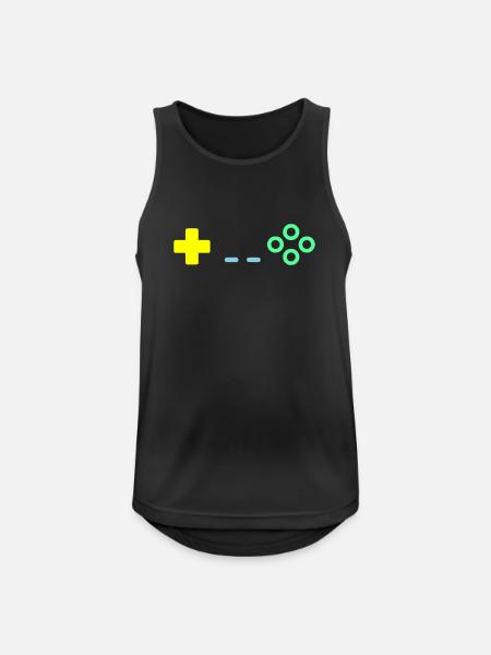 Gaming Controller Buttons Retro Vektor - Männer Tank Top atmungsaktiv - Schwarz