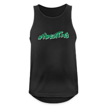 Hashtag Cannabis - Débardeur respirant Homme - noir - Devant - Nick (188cm)