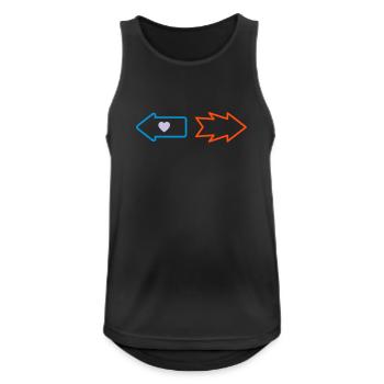 Pfeile Richtung Liebe Streit - Männer Tank Top atmungsaktiv - Schwarz - Vorne - Nick (188cm)