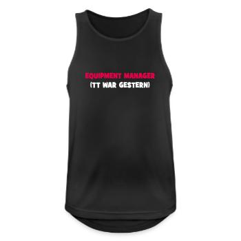 Equipment Manager - Männer Tank Top atmungsaktiv - Schwarz - Vorne - Nick (188cm)