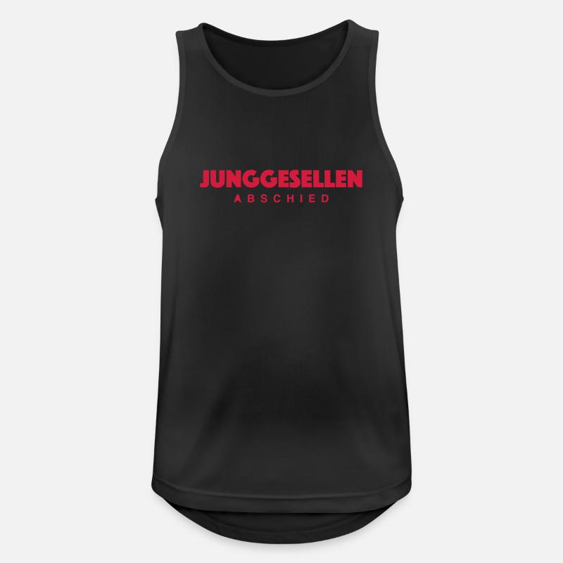 Junggesellen - Männer Tank Top atmungsaktiv - Schwarz