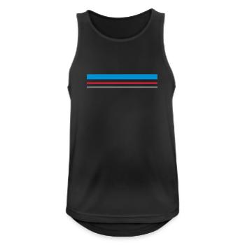 T shirt traits couleurs bleu rouge gris cadeau - Débardeur respirant Homme - noir - Devant - Nick (188cm)
