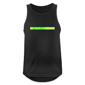 Sigle végétarien végan drôle de Eat Plants - Débardeur respirant Homme - noir - Devant - Nick (188cm)
