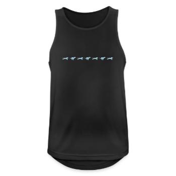 Hund.ai - Männer Tank Top atmungsaktiv - Schwarz - Vorne - Nick (188cm)