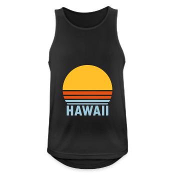 Hawaii (geteilte Sonne) - Männer Tank Top atmungsaktiv - Schwarz - Vorne - Nick (188cm)