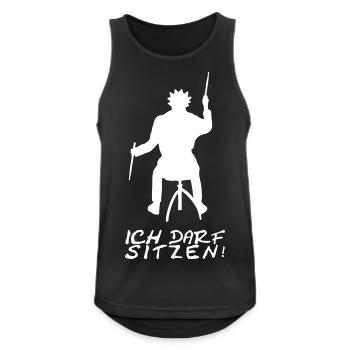 ICH DARF SITZEN - Männer Tank Top atmungsaktiv - Schwarz - Vorne - Nick (188cm)