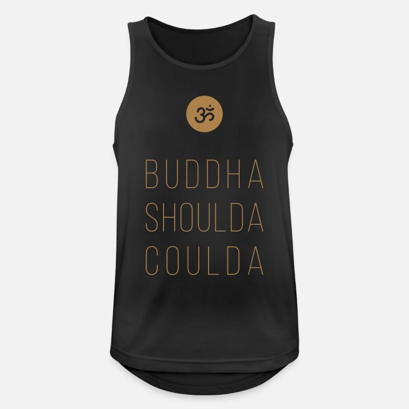 buddha shoulda coulda - Männer Tank Top atmungsaktiv - Schwarz