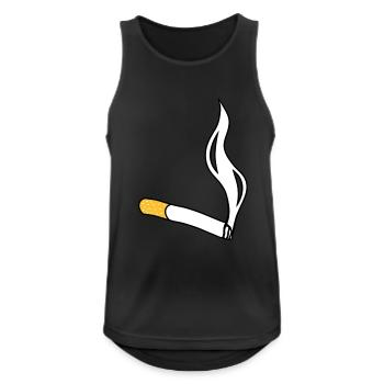 cigarette - Männer Tank Top atmungsaktiv - Schwarz - Vorne - Nick (188cm)