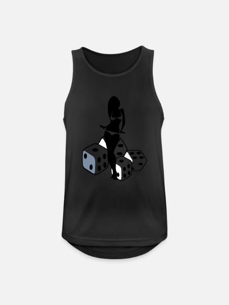 spielwürfel - Männer Tank Top atmungsaktiv - Schwarz