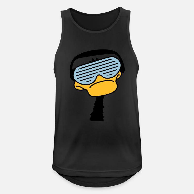 dj_duck - Männer Tank Top atmungsaktiv - Schwarz