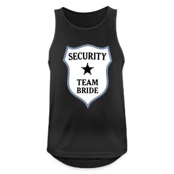 Security Team Bride. * Hen night bachelorette - Men's Breathable Tank Top - black - Front - Nick (188cm)