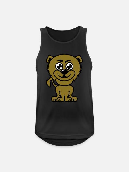 bear drawing child animals - Men's Breathable Tank Top - black