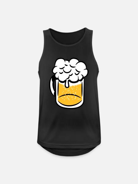 Beer drinking handle - Men's Breathable Tank Top - black