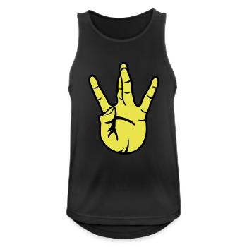 westside hand - Männer Tank Top atmungsaktiv - Schwarz - Vorne - Nick (188cm)
