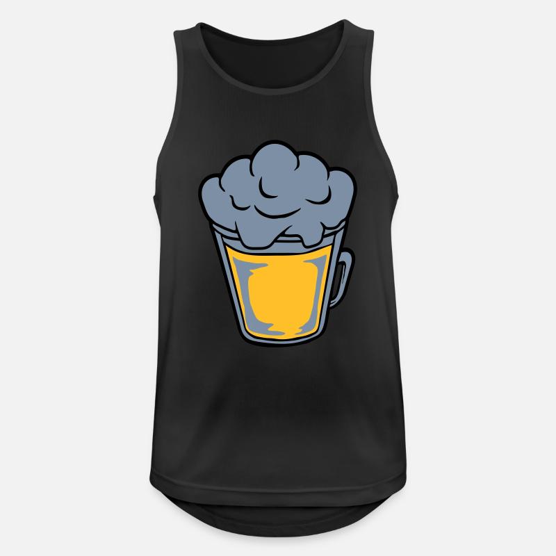 Comic Bier von oben - Männer Tank Top atmungsaktiv - Schwarz