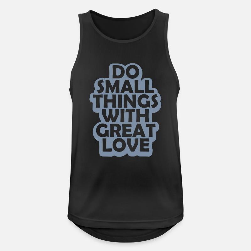 Zitat do small things - Männer Tank Top atmungsaktiv - Schwarz