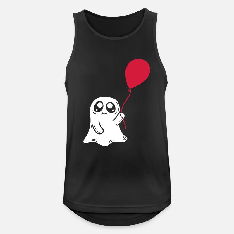 Luftballon Geist Comic Design - Männer Tank Top atmungsaktiv - Schwarz