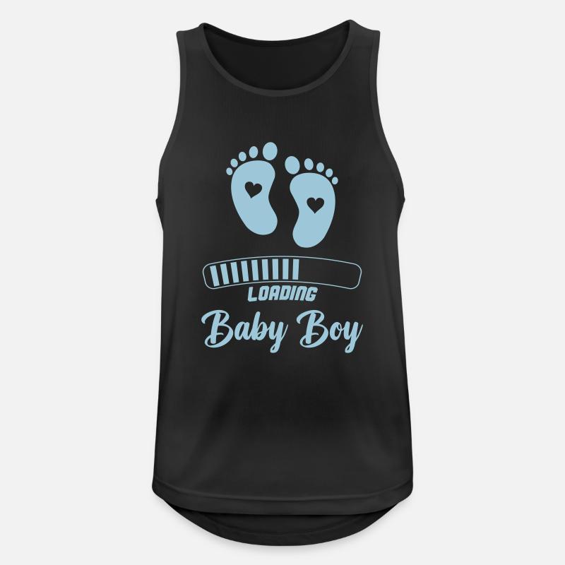 loading baby boy - Männer Tank Top atmungsaktiv - Schwarz