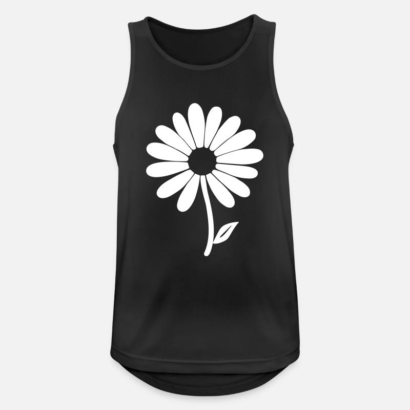 Gänseblümchen Grace - Männer Tank Top atmungsaktiv - Schwarz