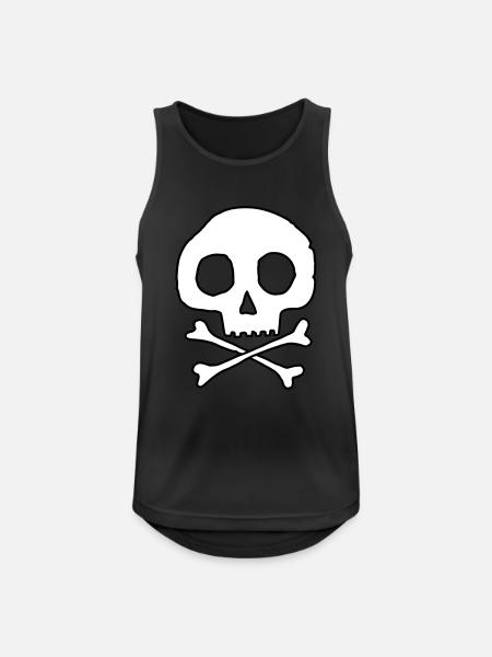 Skull and bones - Men's Breathable Tank Top - black