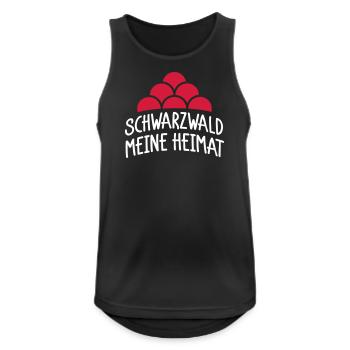Schwarzwald meine Heimat - Männer Tank Top atmungsaktiv - Schwarz - Vorne - Nick (188cm)