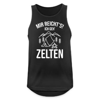 Camping Humorvolle Sprüche - Männer Tank Top atmungsaktiv - Schwarz - Vorne - Nick (188cm)