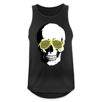 Skull - Männer Tank Top atmungsaktiv - Schwarz - Vorne - Nick (188cm)