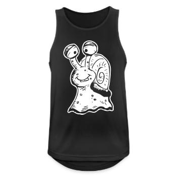 super lustige süße Schnecke weiß 02 - Männer Tank Top atmungsaktiv - Schwarz - Vorne - Nick (188cm)