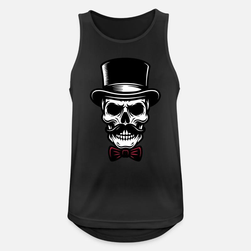 Groom Skull Skeleton - Men's Breathable Tank Top - black