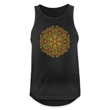 Feu Lotus Mandala - Débardeur respirant Homme - noir - Devant - Nick (188cm)