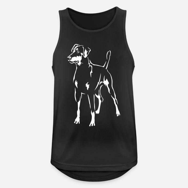 Dobermann "Black Edition" - Männer Tank Top atmungsaktiv - Schwarz