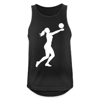 Volleyball Silhouette - Men's Breathable Tank Top - black - Front - Nick (188cm)