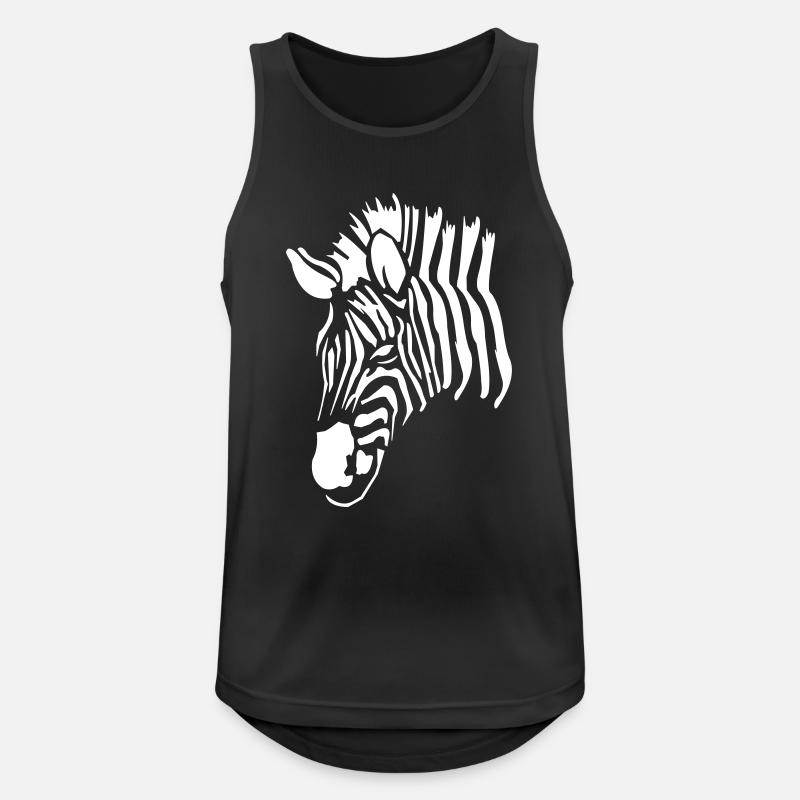 Zebra 1 - Men's Breathable Tank Top - black