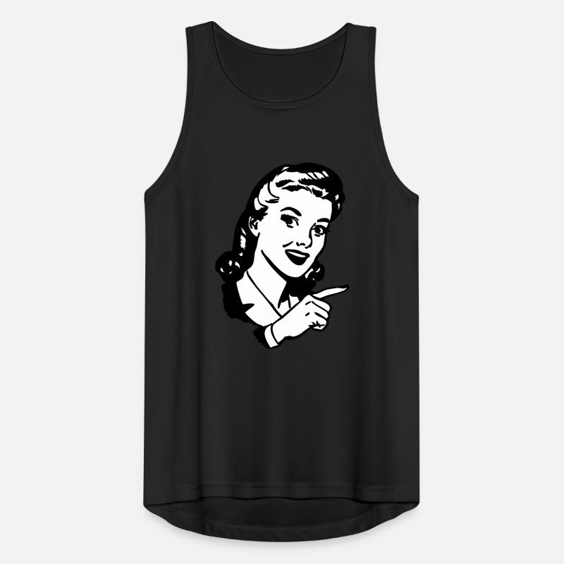 Frau Retro Männer Tank Top atmungsaktiv